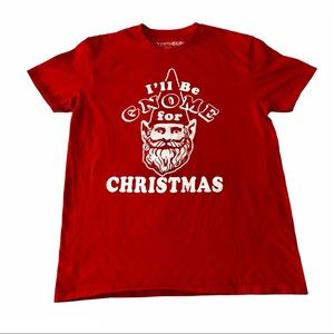 Fifth Sun T-Shirt Women’s M Short Sleeve I’ll Be Gnome For Christmas Red Holiday